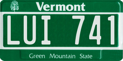 VT license plate LUI741