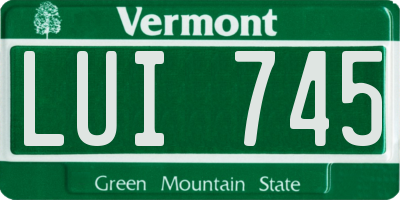 VT license plate LUI745