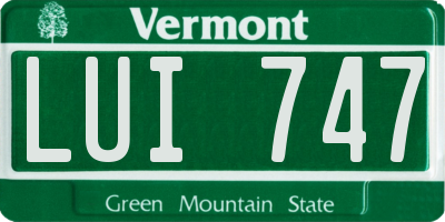 VT license plate LUI747