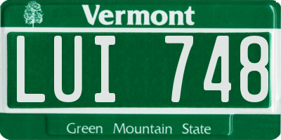 VT license plate LUI748