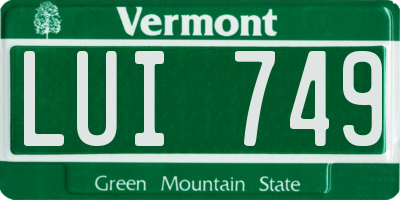 VT license plate LUI749
