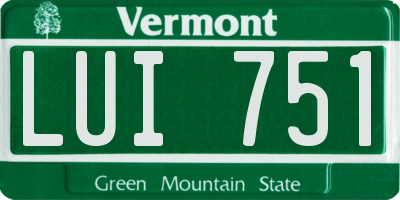 VT license plate LUI751