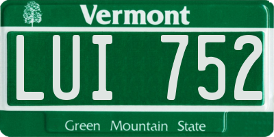 VT license plate LUI752