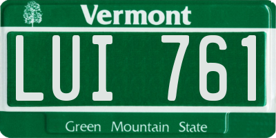 VT license plate LUI761