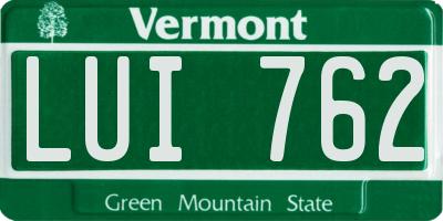 VT license plate LUI762