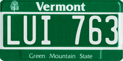 VT license plate LUI763
