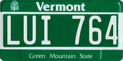 VT license plate LUI764