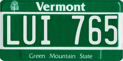 VT license plate LUI765