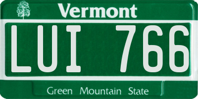 VT license plate LUI766