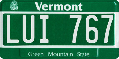 VT license plate LUI767