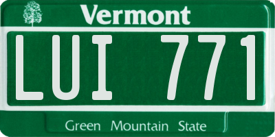 VT license plate LUI771