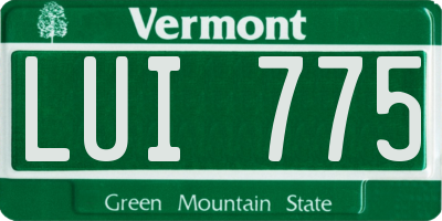VT license plate LUI775