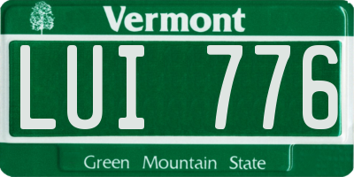 VT license plate LUI776