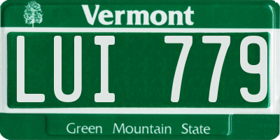 VT license plate LUI779