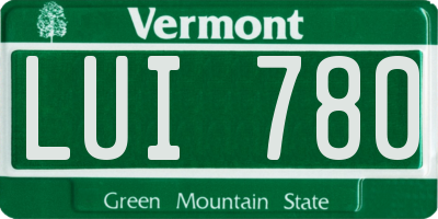 VT license plate LUI780