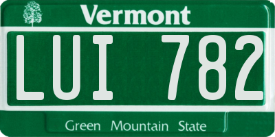 VT license plate LUI782