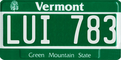 VT license plate LUI783