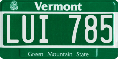 VT license plate LUI785