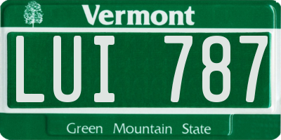 VT license plate LUI787