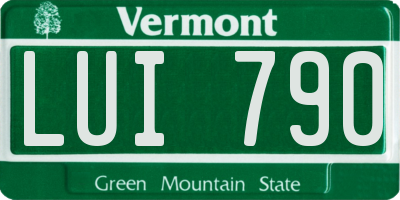 VT license plate LUI790