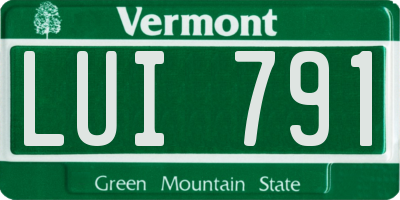VT license plate LUI791