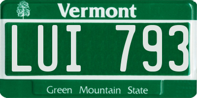 VT license plate LUI793