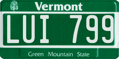 VT license plate LUI799