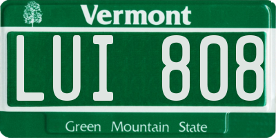VT license plate LUI808