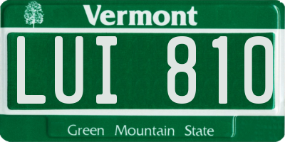 VT license plate LUI810
