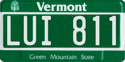 VT license plate LUI811