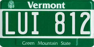 VT license plate LUI812