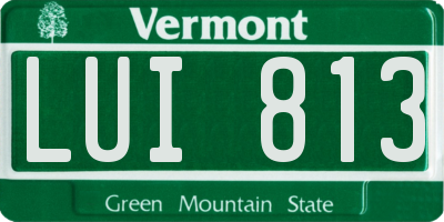VT license plate LUI813