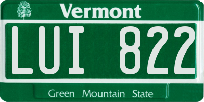 VT license plate LUI822