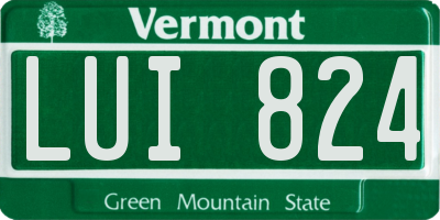 VT license plate LUI824