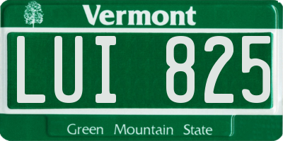 VT license plate LUI825