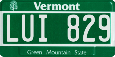 VT license plate LUI829