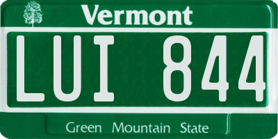 VT license plate LUI844