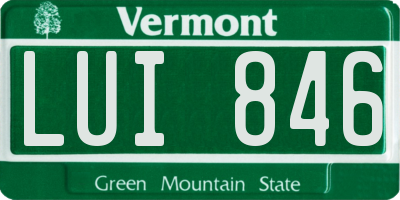 VT license plate LUI846