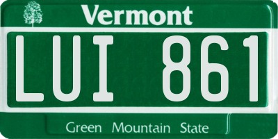 VT license plate LUI861