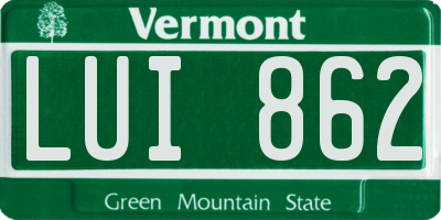 VT license plate LUI862