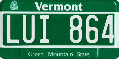 VT license plate LUI864