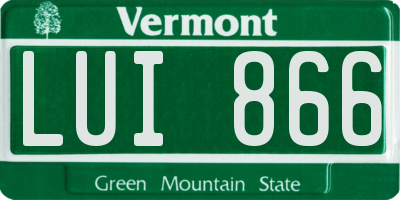 VT license plate LUI866