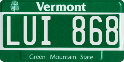 VT license plate LUI868