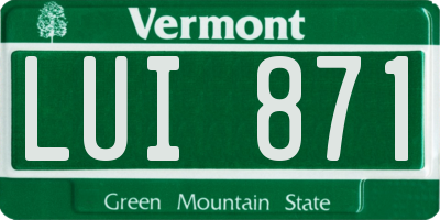 VT license plate LUI871