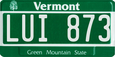 VT license plate LUI873