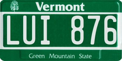 VT license plate LUI876