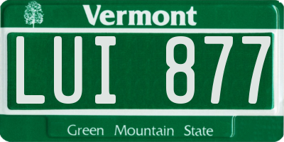 VT license plate LUI877