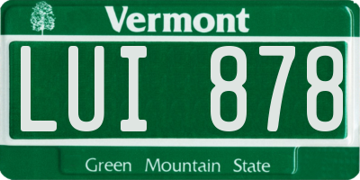 VT license plate LUI878