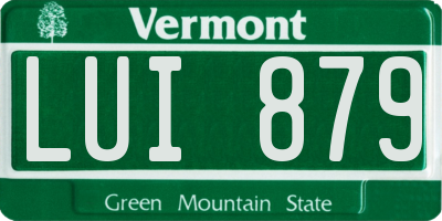 VT license plate LUI879