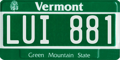 VT license plate LUI881